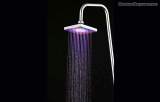 LED overhead showerhead thermostatic square mix colour